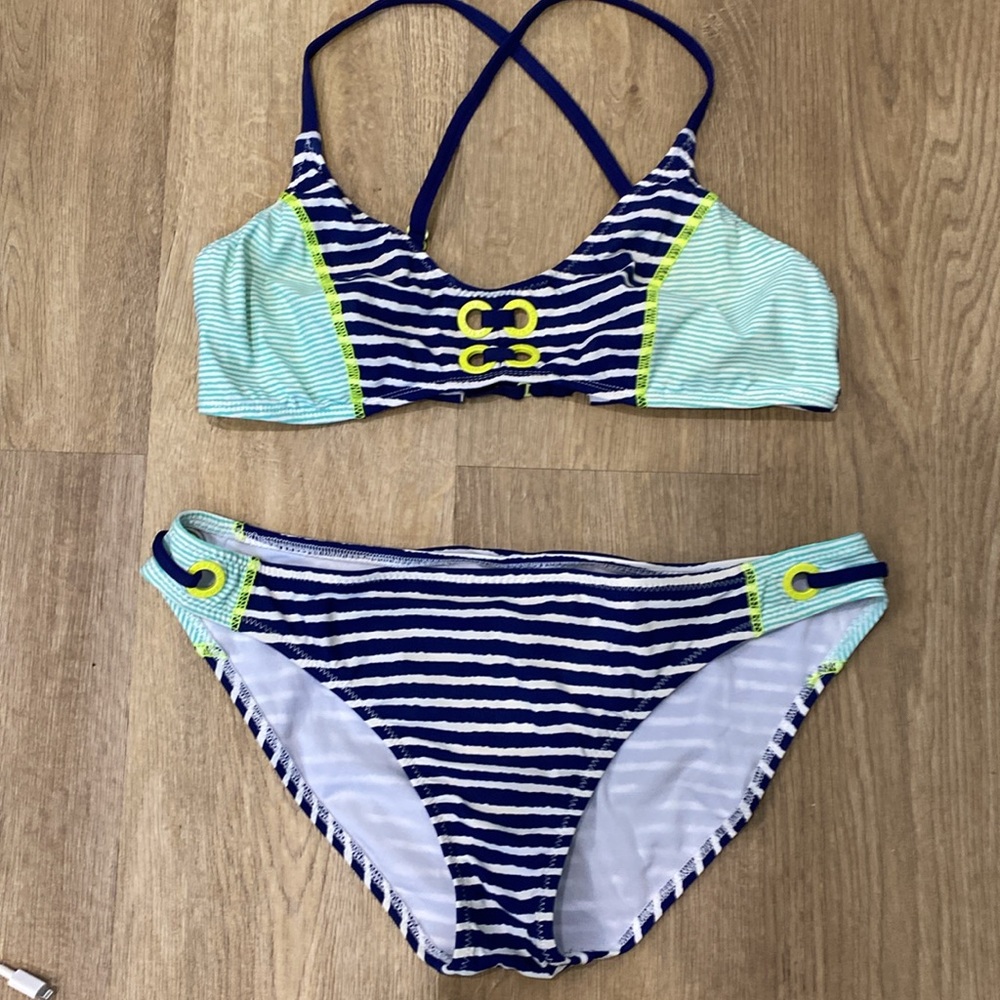Sperry Top-Sider Two Piece Nautical Bikini |Size Large